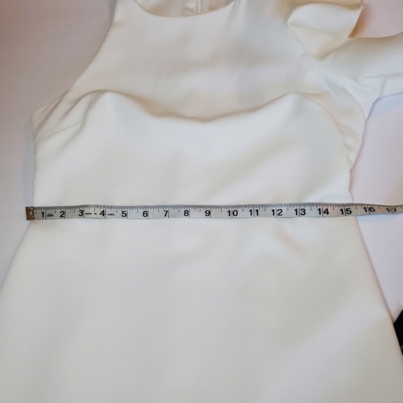 Lulus Dinah White One Shoulder Dress Sz M - Picture 9 of 17
